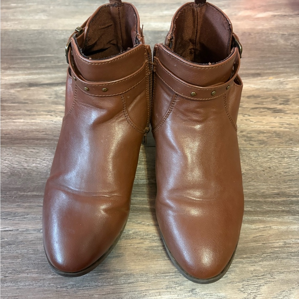 Brown Leather Ankle Boots
